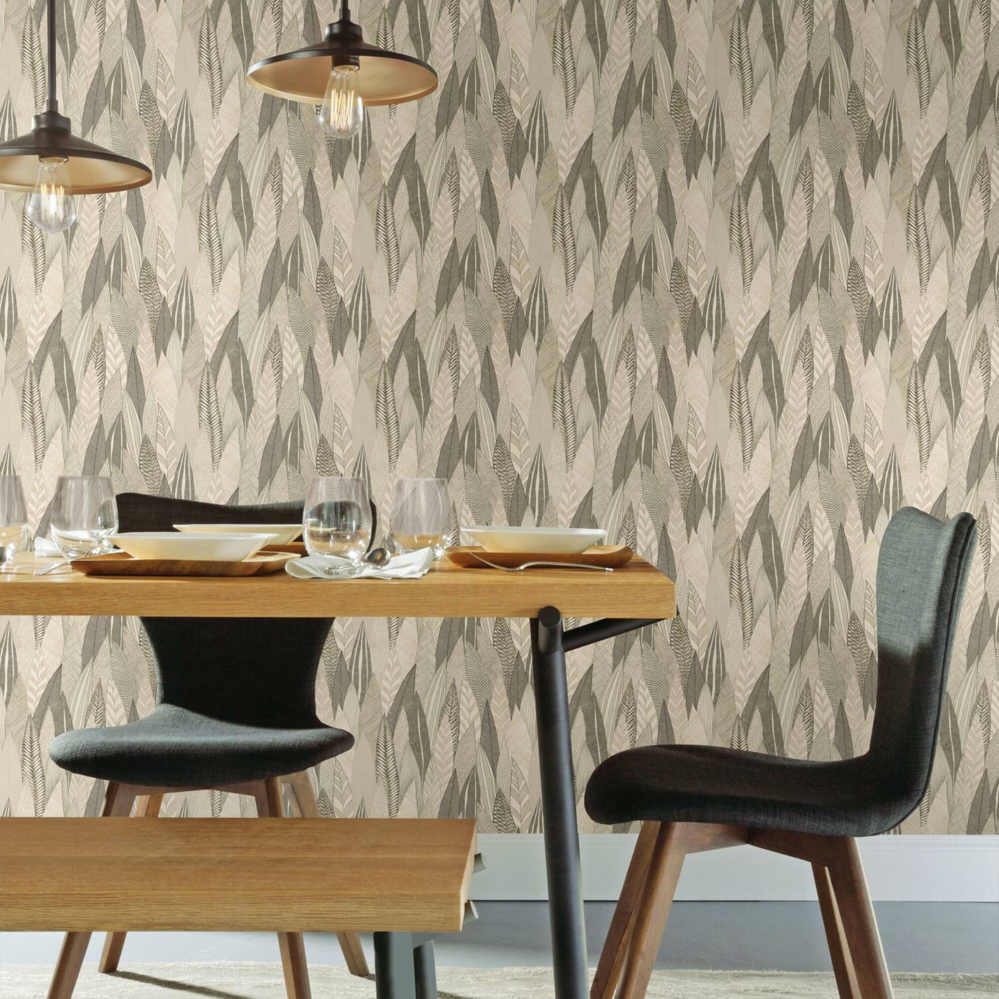 Roommates Fern & Feathers Peel & Stick Wallpaper